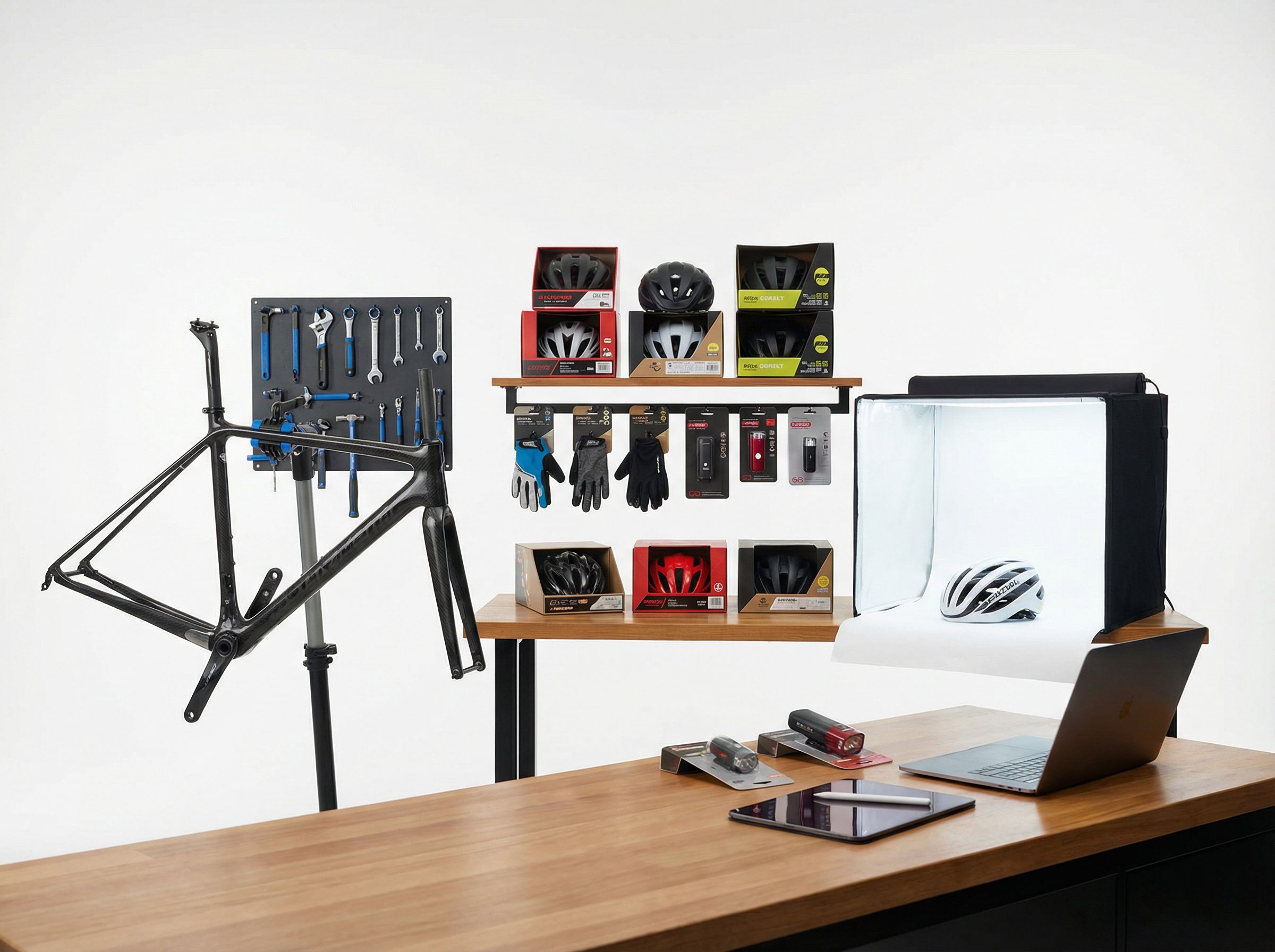 woman-on-bicycle-passes-storefront-display-of-backpacks-tb96u12s3mo